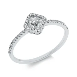 Ring aus 750 Gold Weißgold 57 Diamanten 0,28ct TW-VSI/SI B:7,1mm