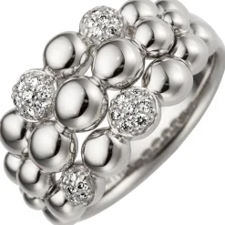 Ring aus 585 Gold Weißgold mit 28 Diamanten Brillanten 0,15ct TW/SI Fingerring