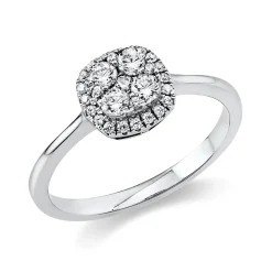 Ring aus 950 Platin 29 Diamanten 0,34ct TW-SI B:10,2mm