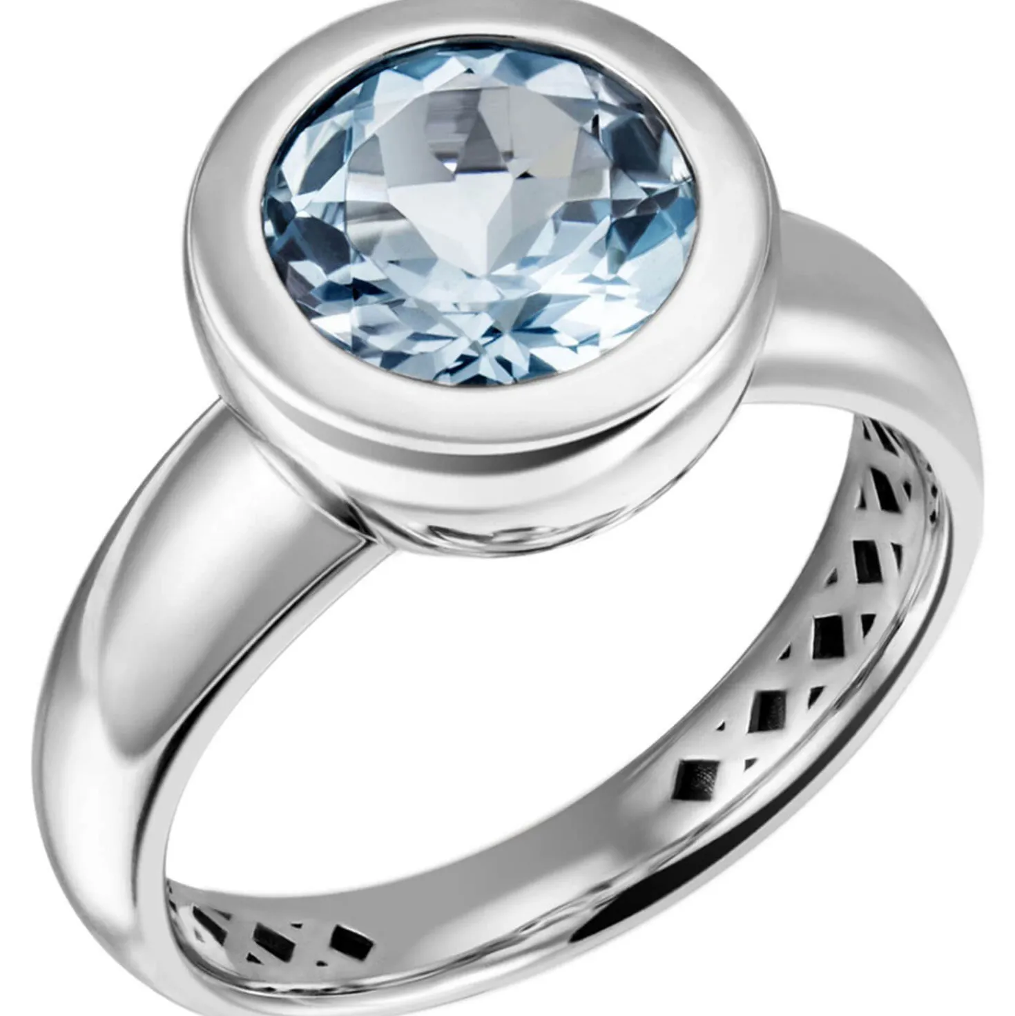 Ring aus 925 Silber mit Blautopas hellblau blau Silberring Fingerring Damenring