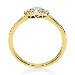 Ring Damenring aus 585 Gold Gelbgold mit 3 Diamanten Brillanten 0,33 Ct.