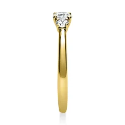 Ring Damenring aus 585 Gold Gelbgold mit 3 Diamanten Brillanten 0,47 Ct.