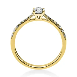 Ring Damenring aus 585 Gold Gelbgold mit 17 Diamanten Brillanten 0,51 Ct.