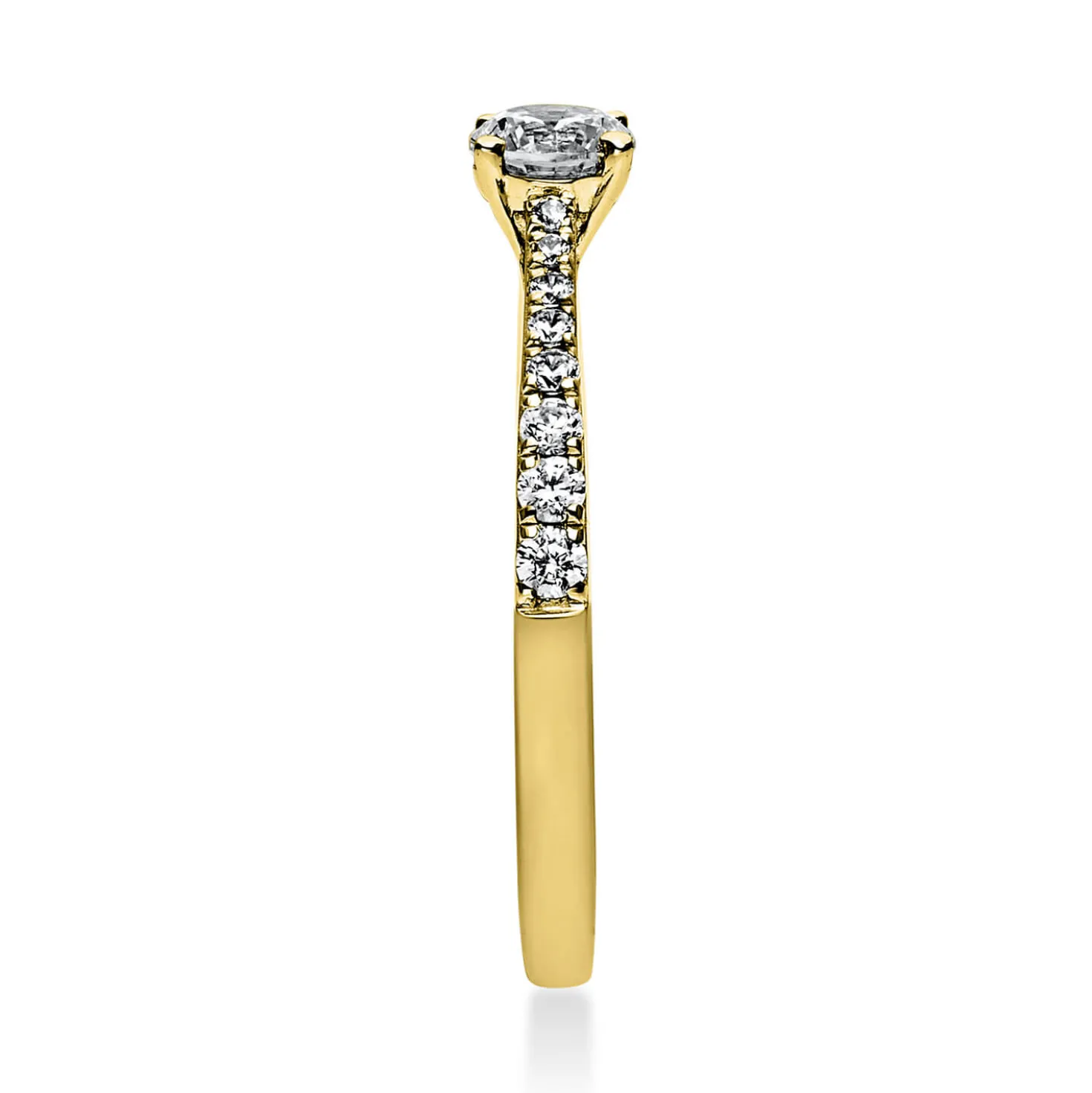 Ring Damenring aus 585 Gold Gelbgold mit 17 Diamanten Brillanten 0,51 Ct.