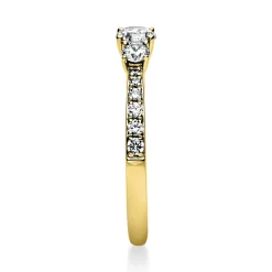 Ring Damenring aus 585 Gold Gelbgold mit 15 Diamanten Brillanten 0,58 Ct.