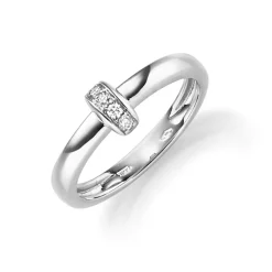 Ring Damenring aus 585 Gold Weißgold mit 4 Diamant-Brillanten 0,08ct. TW-SI