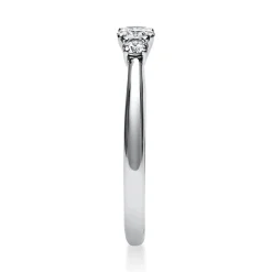 Ring Damenring aus 750 Gold Weißgold mit 3 Diamanten Brillanten 0,33 Ct.