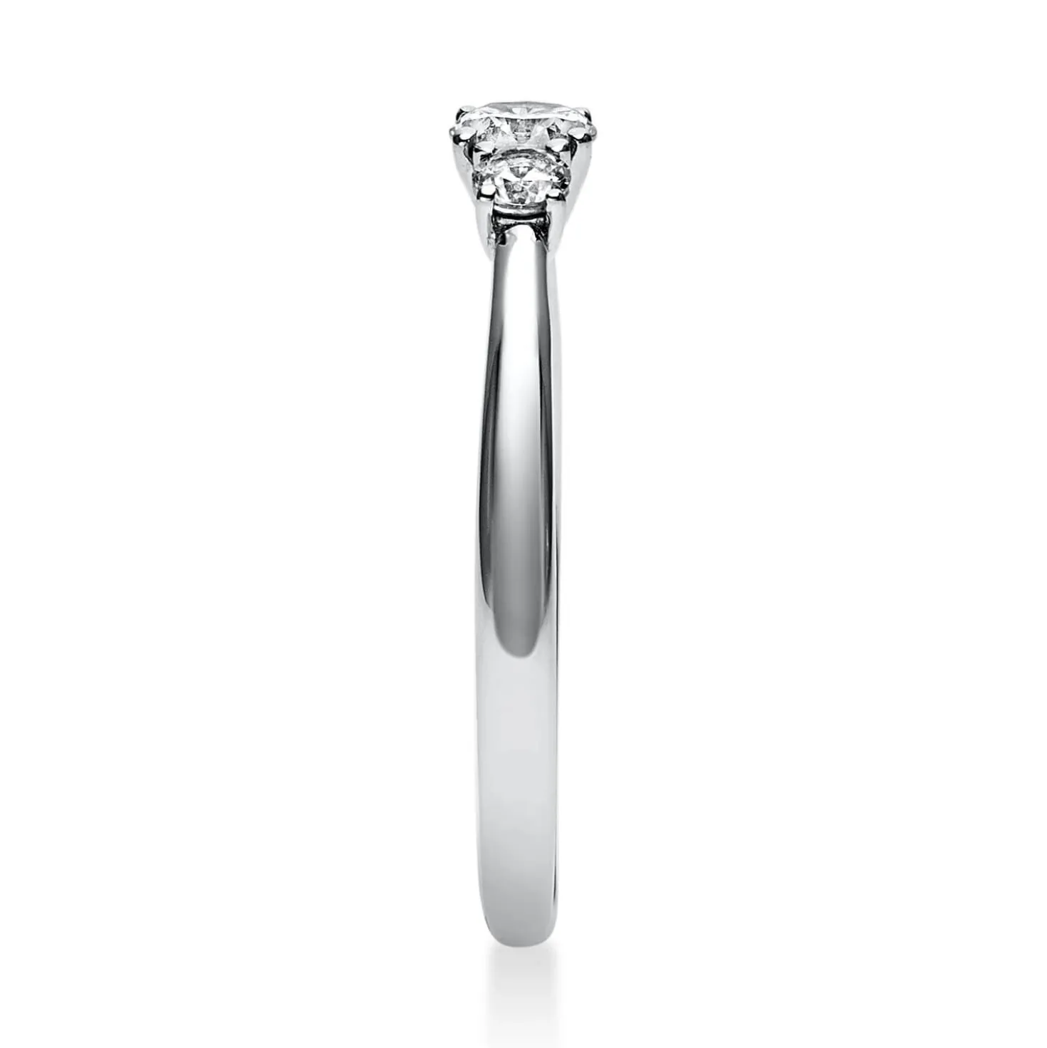 Ring Damenring aus 750 Gold Weißgold mit 3 Diamanten Brillanten 0,33 Ct.