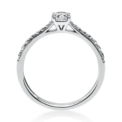 Ring Damenring aus 585 Gold Weißgold mit 17 Diamanten Brillanten 0,51 Ct.