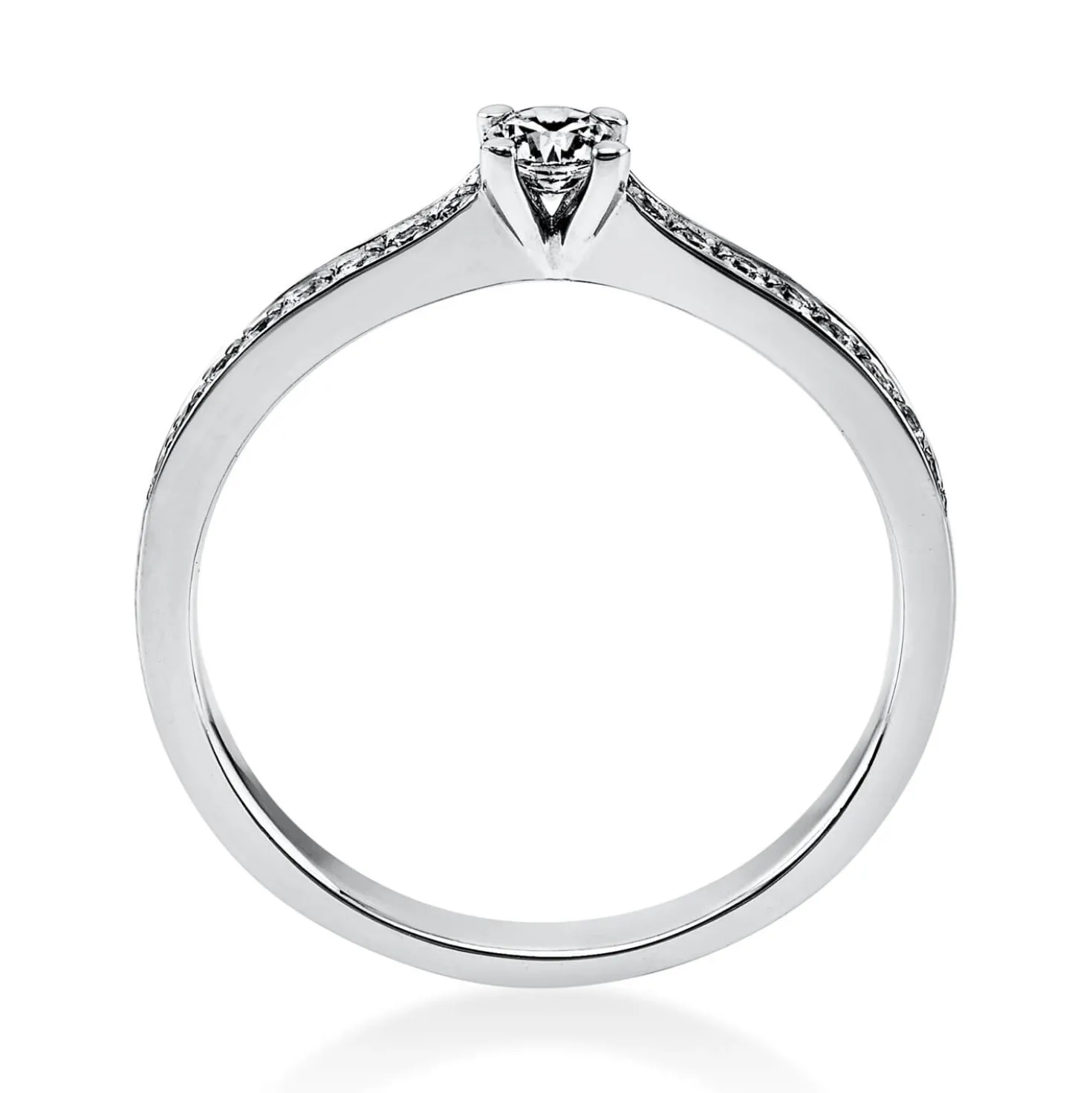 Ring Damenring aus 950 Platin mit 17 Diamanten Brillanten 0,29 Ct. 4er-Krappe