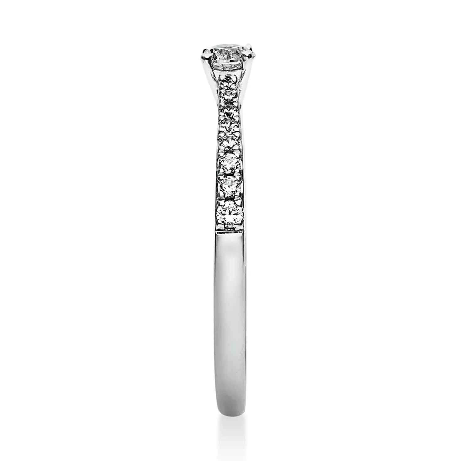 Ring Damenring aus 950 Platin mit 17 Diamanten Brillanten 0,30 Ct. 4er-Krappe