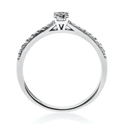 Ring Damenring aus 950 Platin mit 17 Diamanten Brillanten 0,30 Ct. 4er-Krappe