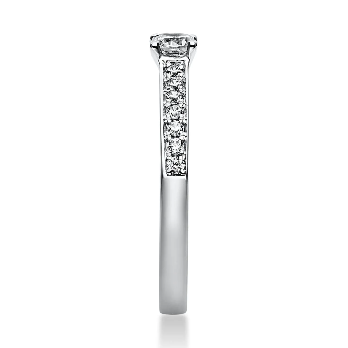 Ring Damenring aus 950 Platin mit 17 Diamanten Brillanten 0,35 Ct. 4er-Krappe