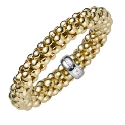 Ring Damenring Fingerring elastisch Himbeer Breite 4mm aus 585 Gold Gelbgold