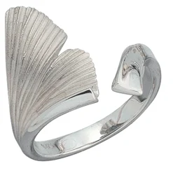 Ring Damenring Ginkgoblatt aus 925 Silber Sterlingsilber, Fingerring