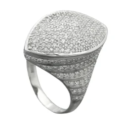 Ring Damenring mit sehr vielen Zirkonia weiß 925 Silber