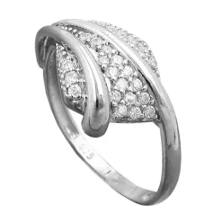 Ring Damenring mit vielen weißen Zirkonia besetzt 925 Silber