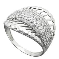 Ring Damenring mit vielen Zirkonia weiß Kobraform 925 Silber