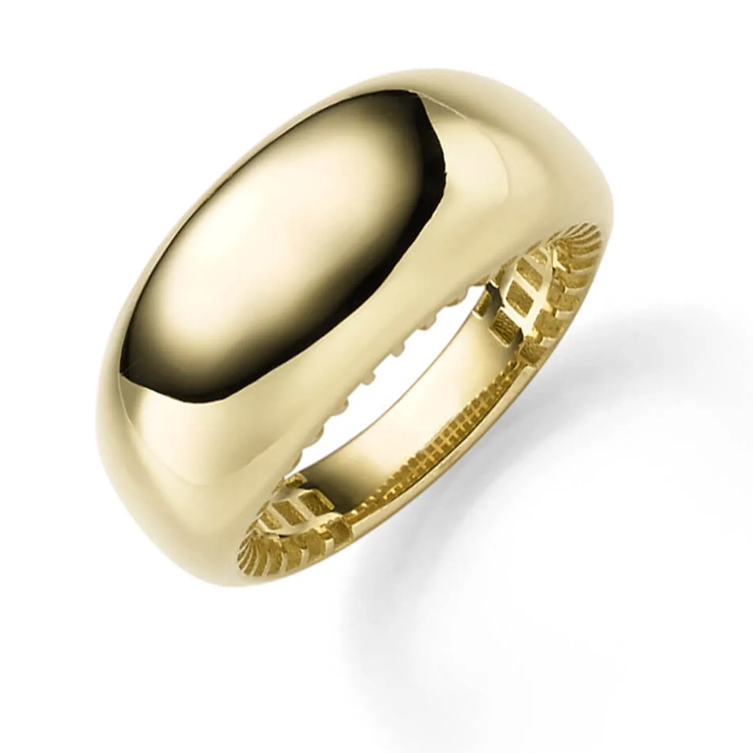 Ring Damenring mit Wölbung aus 585 Gold Gelbgold Breite 10,5mm glänzend