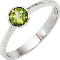 Ring Damenring Peridot grün 925 Silber rhodiniert Fingerschmuck Damen