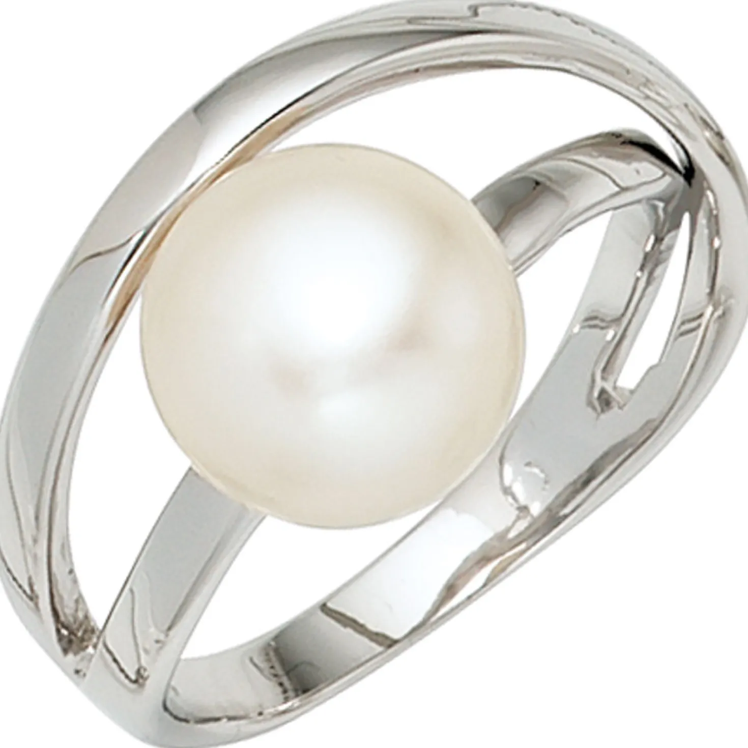 Ring Damenring Perlenring mit Süßwasser Perle Zuchtperle 925 Silber