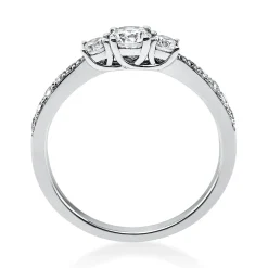 Ring Damenring Platinring aus 950 Platin mit 15 Diamanten Brillanten 0,58 Ct.