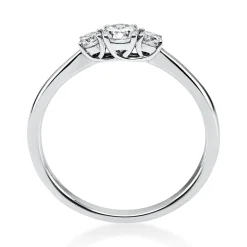Ring Damenring Platinring aus 950 Platin mit 3 Diamanten Brillanten 0,33 Ct.