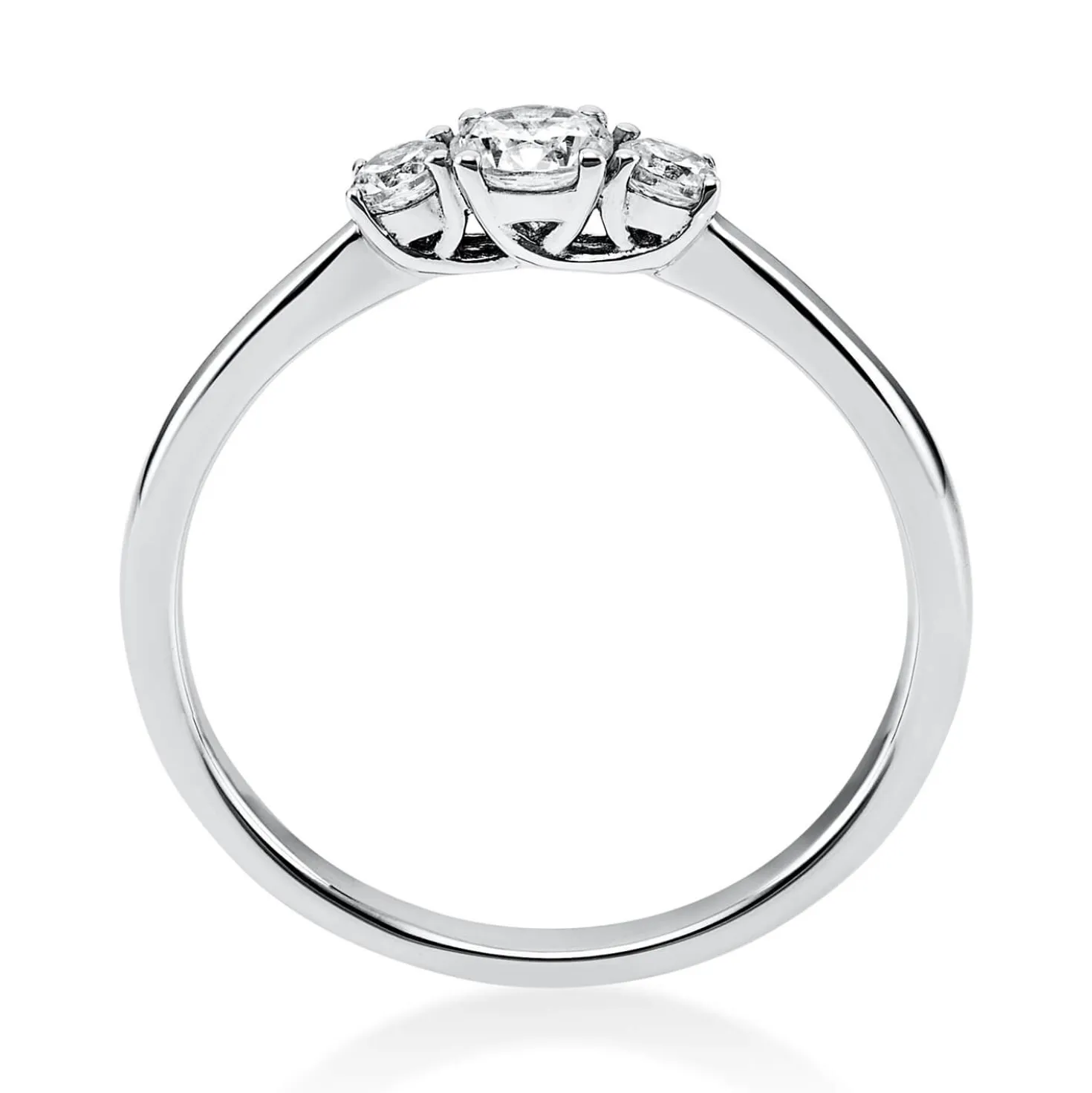 Ring Damenring Platinring aus 950 Platin mit 3 Diamanten Brillanten 0,33 Ct.