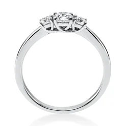 Ring Damenring Platinring aus 950 Platin mit 3 Diamanten Brillanten 0,47 Ct.