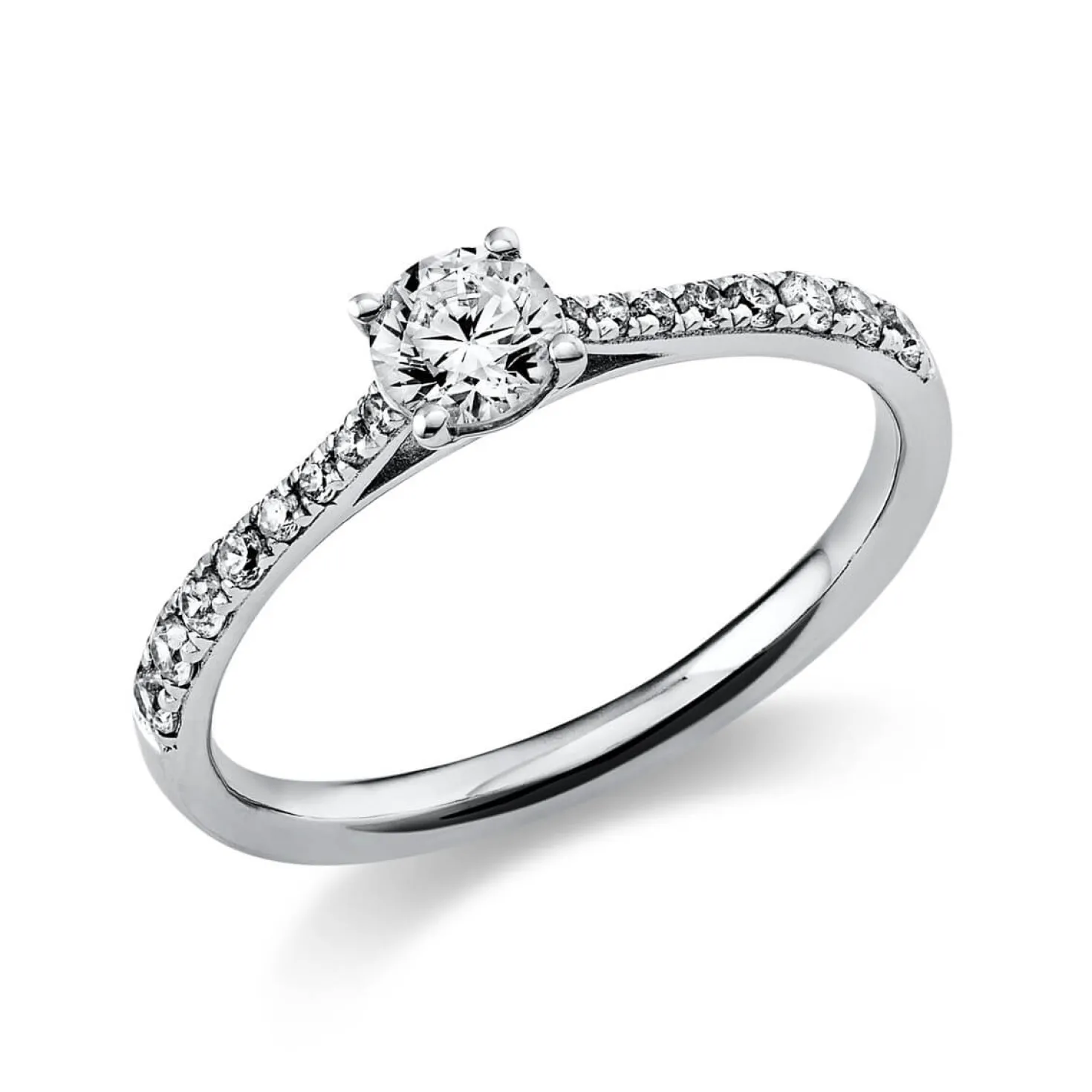 Ring Damenring Platinring aus 950 Platin mit 17 Diamanten Brillanten 0,51 Ct.
