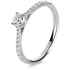 Ring Damenring Platinring aus 950 Platin mit 17 Diamanten Brillanten 0,51 Ct.