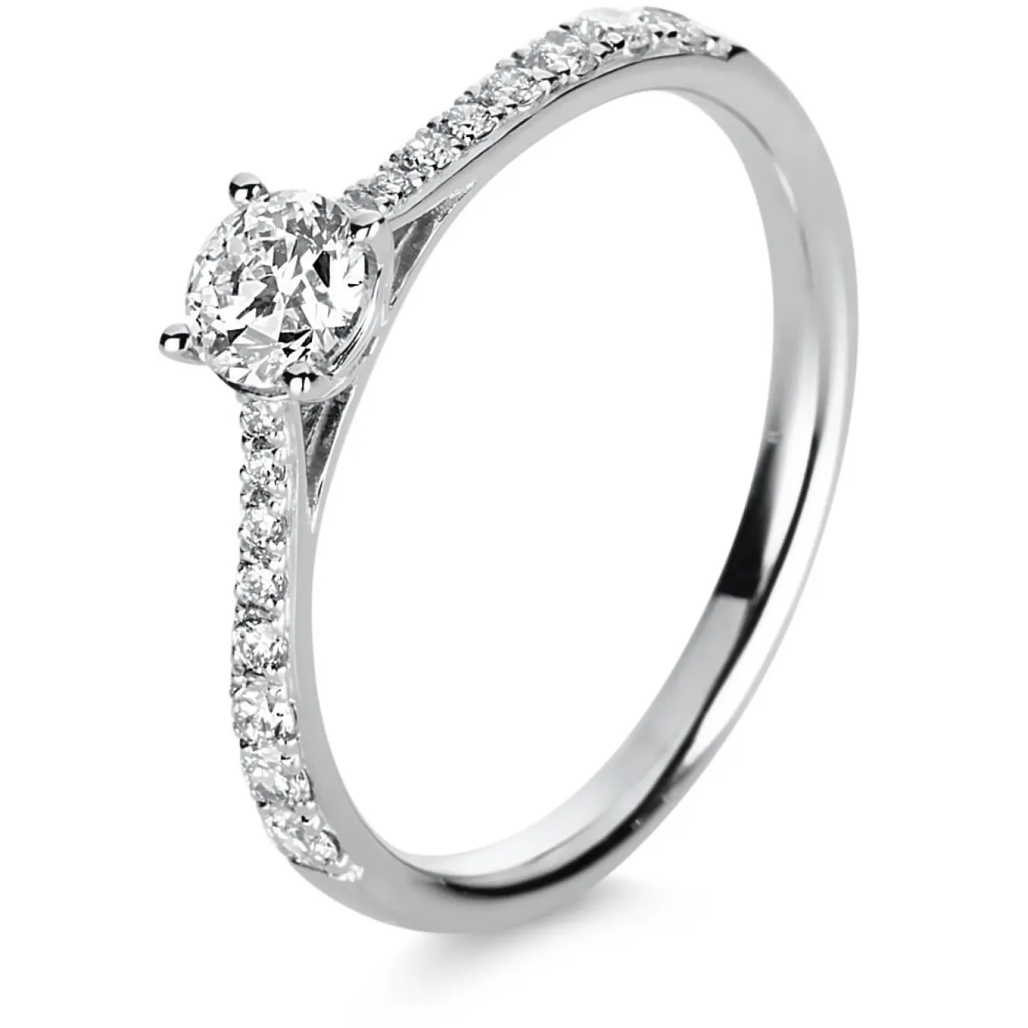 Ring Damenring Platinring aus 950 Platin mit 17 Diamanten Brillanten 0,51 Ct.