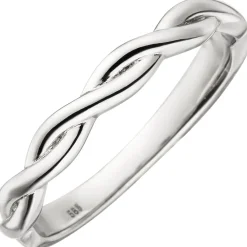 Ring Damenring 2-reihig geflochten 585 Gold Weißgold Goldring Fingerschmuck