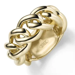 Ring Damenring Rund-Panzer aus 585 Gold Gelbgold Breite 11mm