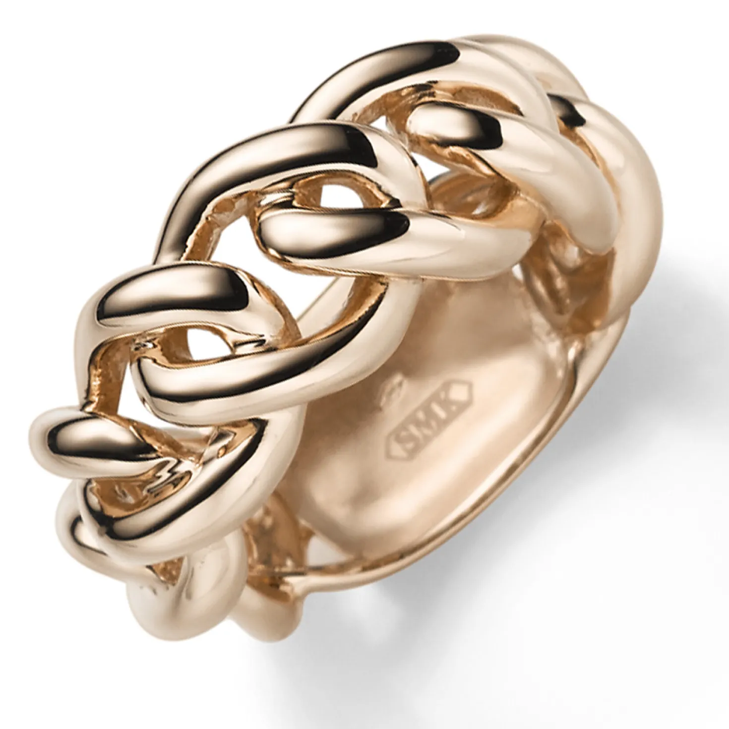 Ring Damenring Rund-Panzer aus 585 Gold Rotgold Breite 11mm
