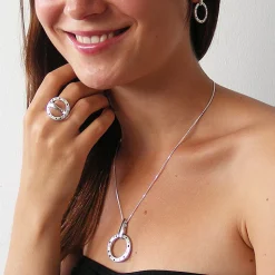 Ring Damenring Zirkonia rhodiniert glänzend Silber 925 Silberring