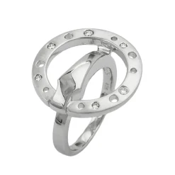 Ring Damenring Zirkonia rhodiniert glänzend Silber 925 Silberring