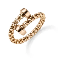Ring Fingerring aus 585 Gold Rotgold strukturiert offen Breite 3mm