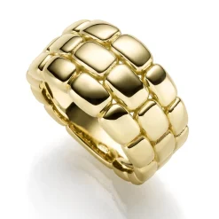 Ring Fingerring mit Muster 585 Gold Gelbgold glänzend Breite 13mm