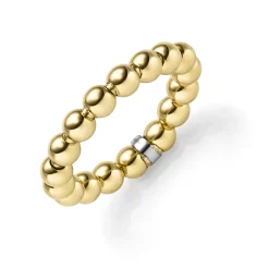 Ring Kugelring Damenring elastisch aus 585 Gold Gelbgold Breite 4mm