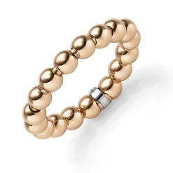 Ring Kugelring Damenring elastisch aus 585 Gold Rotgold Breite 4mm