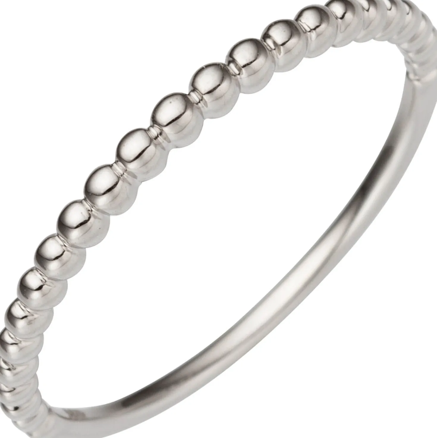 Ring Kugelring Damenring Fingerring Kügelchen Breite 1,7mm 585 Gold Weißgold