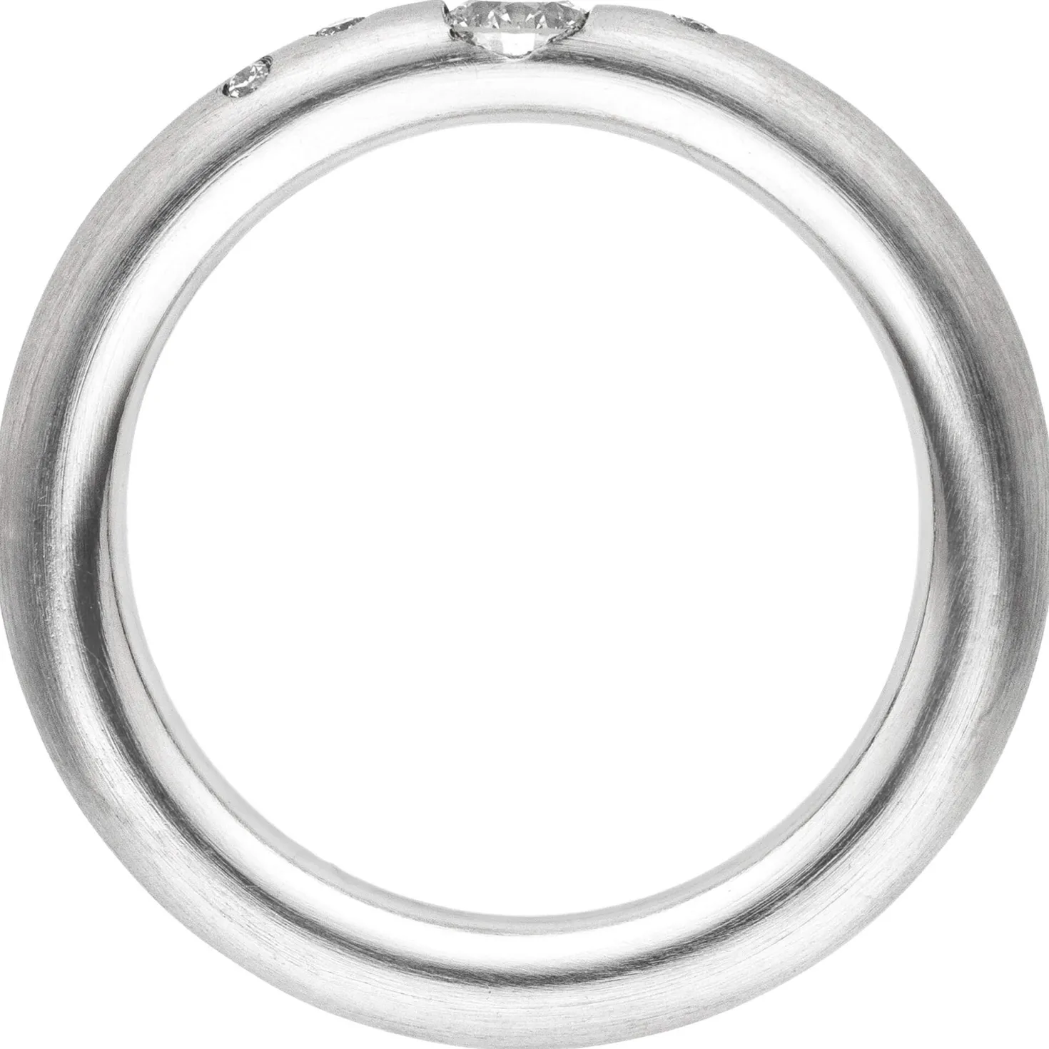 Ring mit 4 Diamanten 0.2Ct schlicht elegant 950 Platin Platinring