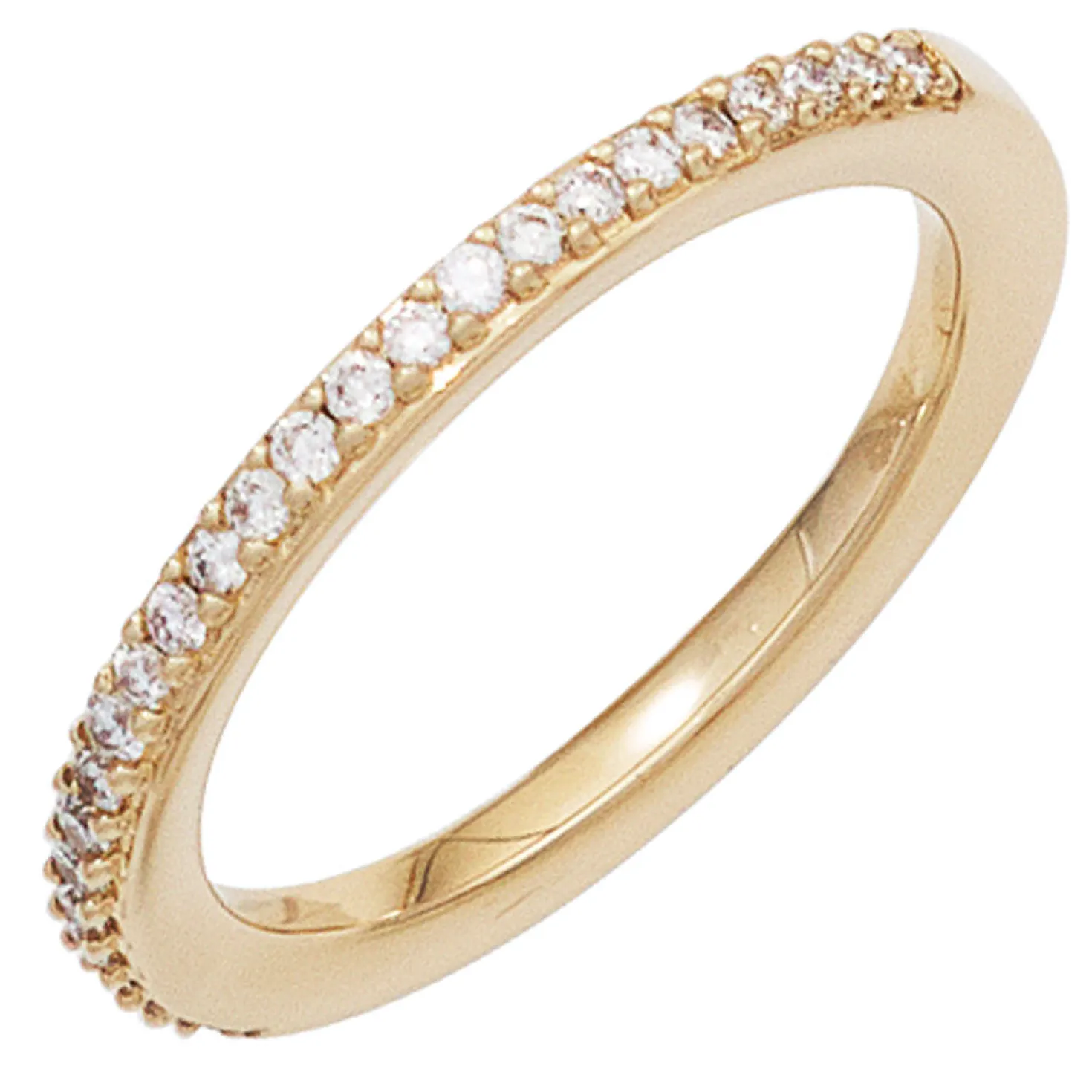 Ring mit 26 Diamanten 0.21Ct W/SI Brillanten 585 Gold Gelbgold schlicht & edel