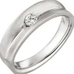 Ring Solitär Damenring mit Diamant 0.13Ct W/SI Brillant schlicht 950 Platin