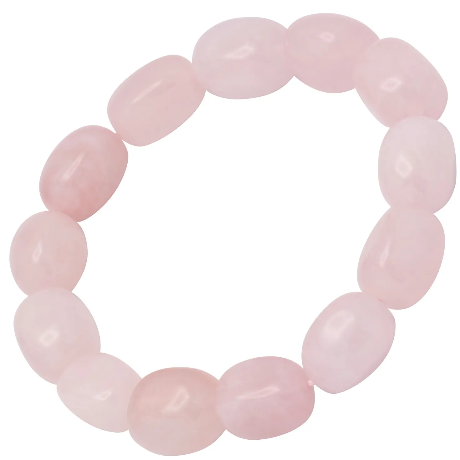 Rosenquarzarmband, Armband aus echtem Rosenquarz, rosè, dehnbar