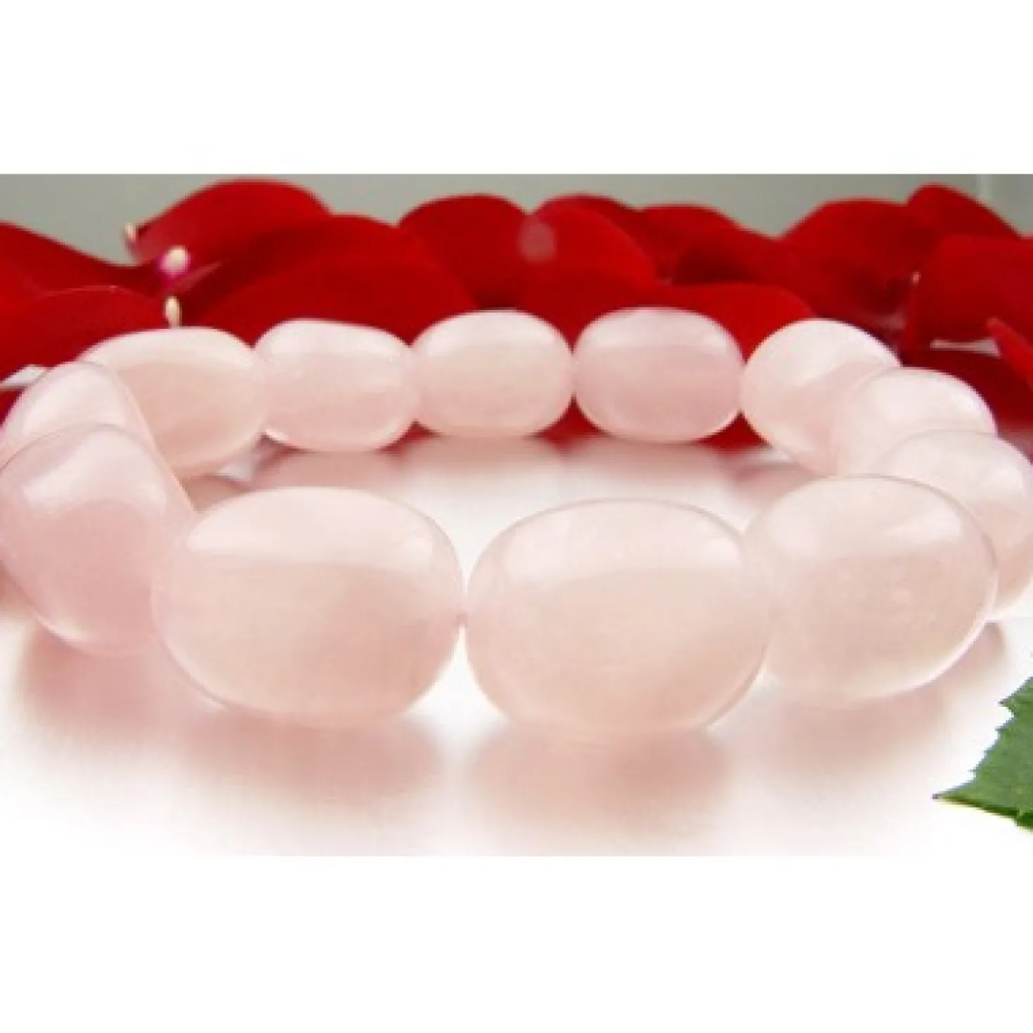 Rosenquarzarmband, Armband aus echtem Rosenquarz, rosè, dehnbar