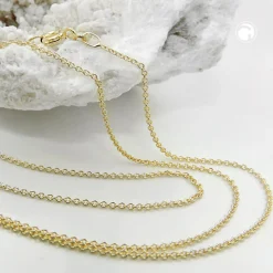 1,1 Rund-Ankerkette Halskette Collier aus 9Kt 375 Gold Gelbgold 45cm