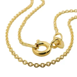 1,1 Rund-Ankerkette Halskette Collier aus 9Kt 375 Gold Gelbgold 38cm