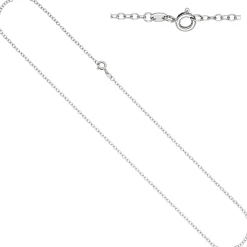 Rundankerkette 2mm Kette Weitankerkette 585 Gold Weißgold Halsschmuck, 50cm